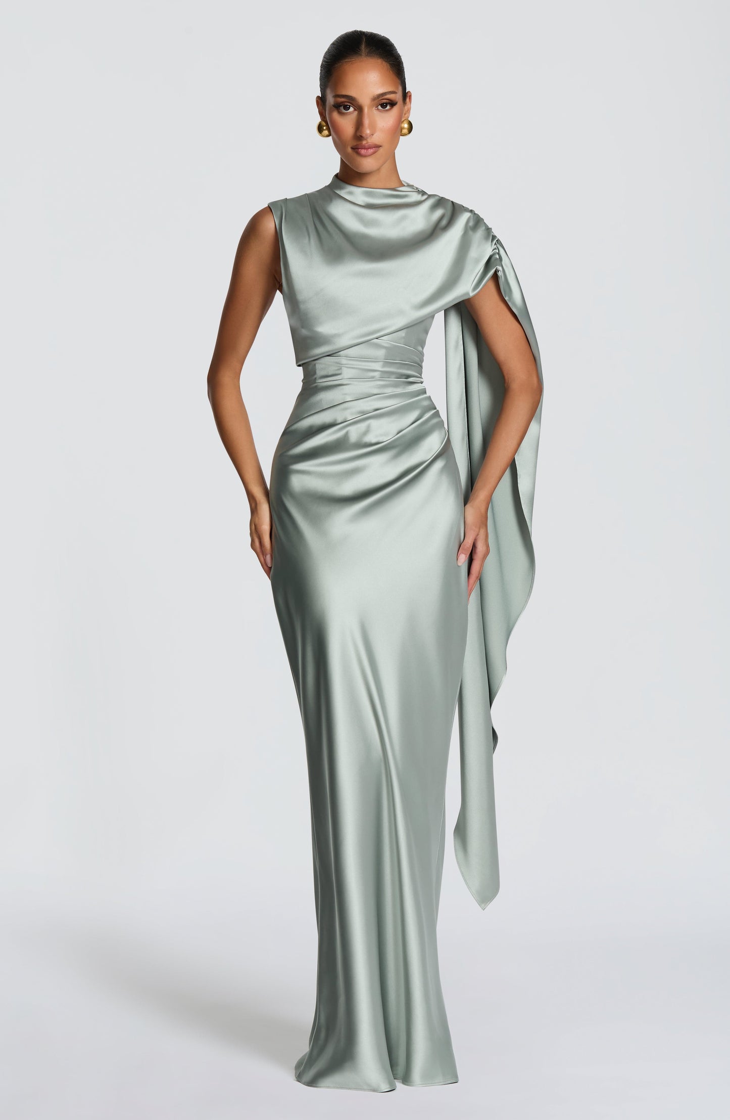 Robe Longue Avendra - Vert sauge