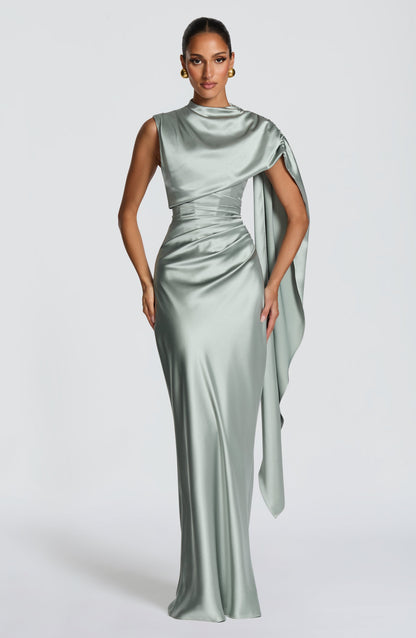 Robe Longue Avendra - Vert sauge