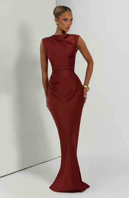 Robe Longue Avielle - Rouille profond
