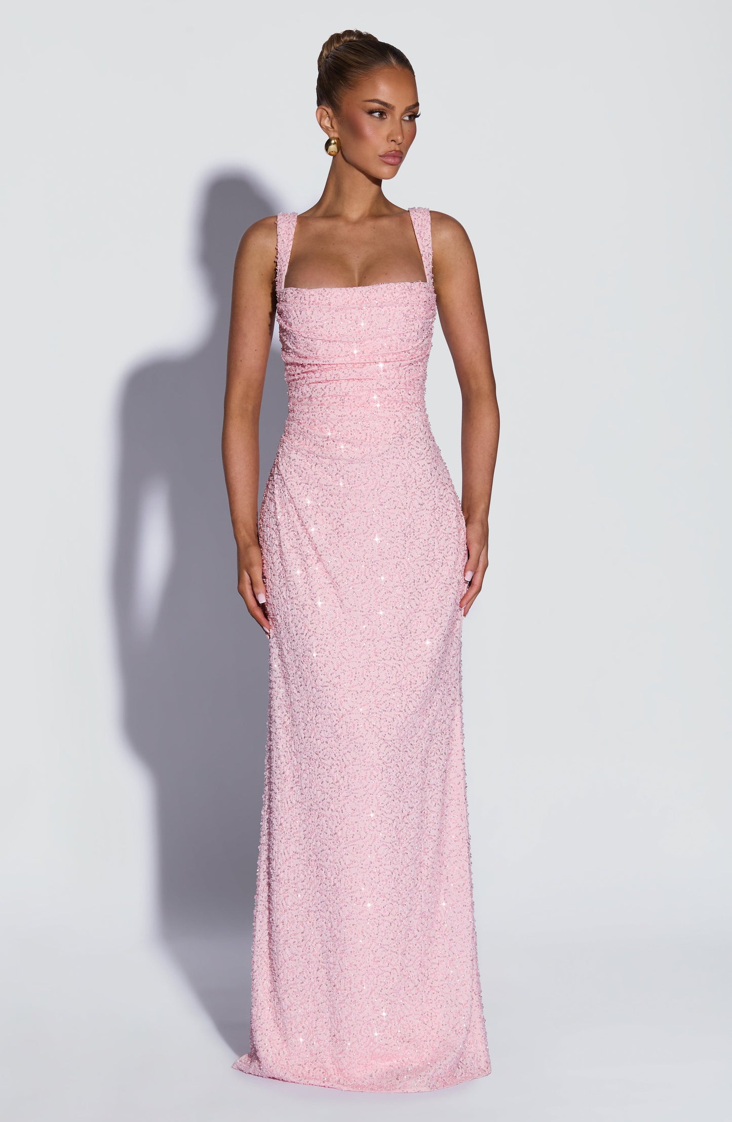 Robe Longue Calanthe - Blush Sparkle