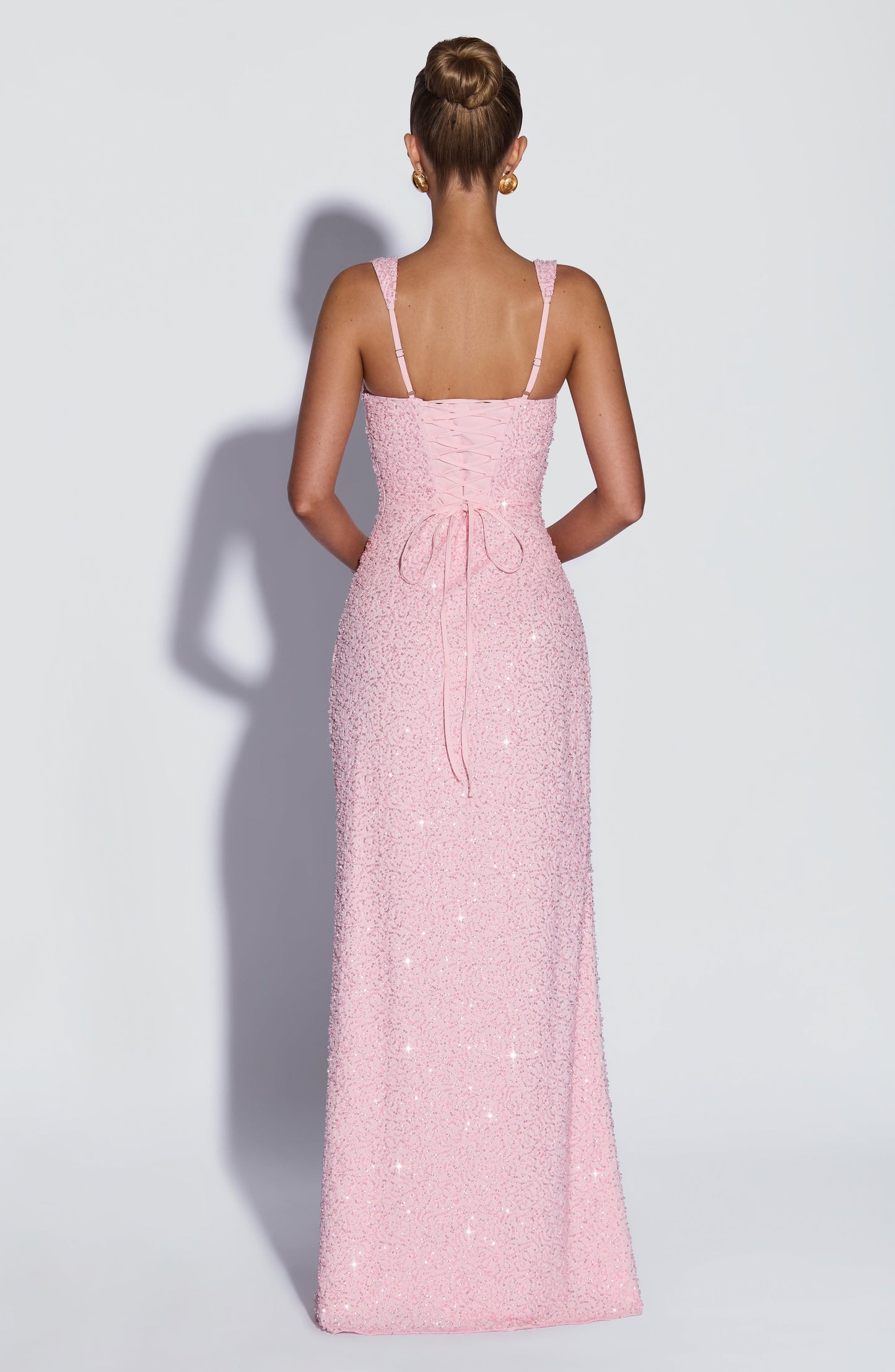 Robe Longue Calanthe - Blush Sparkle