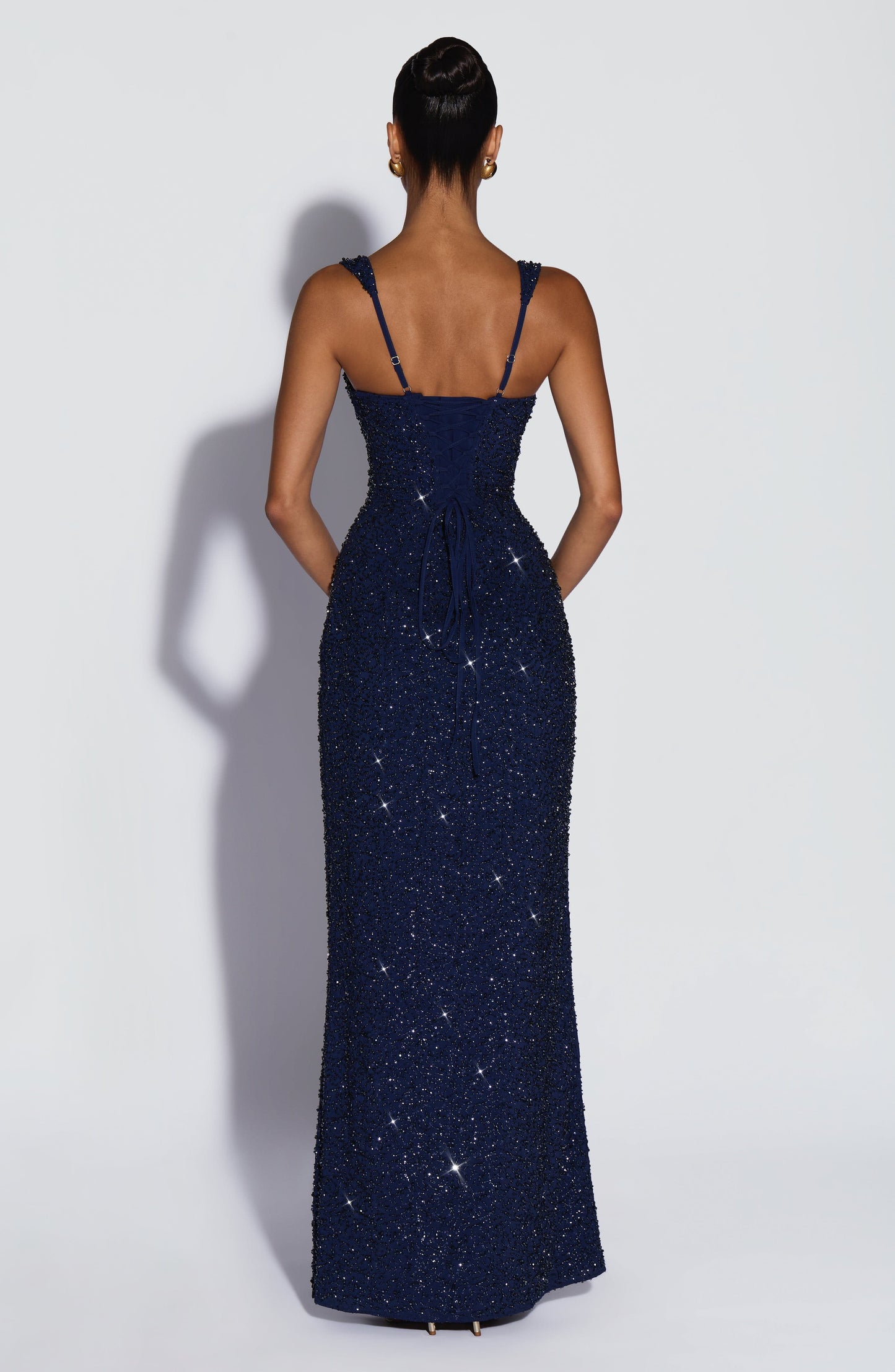 Robe Longue Calanthe - Navy Sparkle