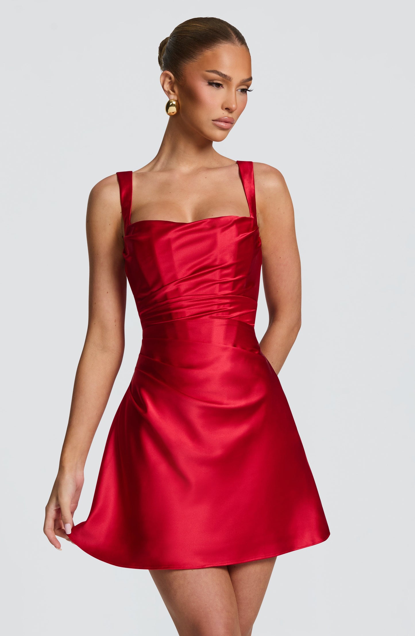 Robe Courte Calanthe - Rouge