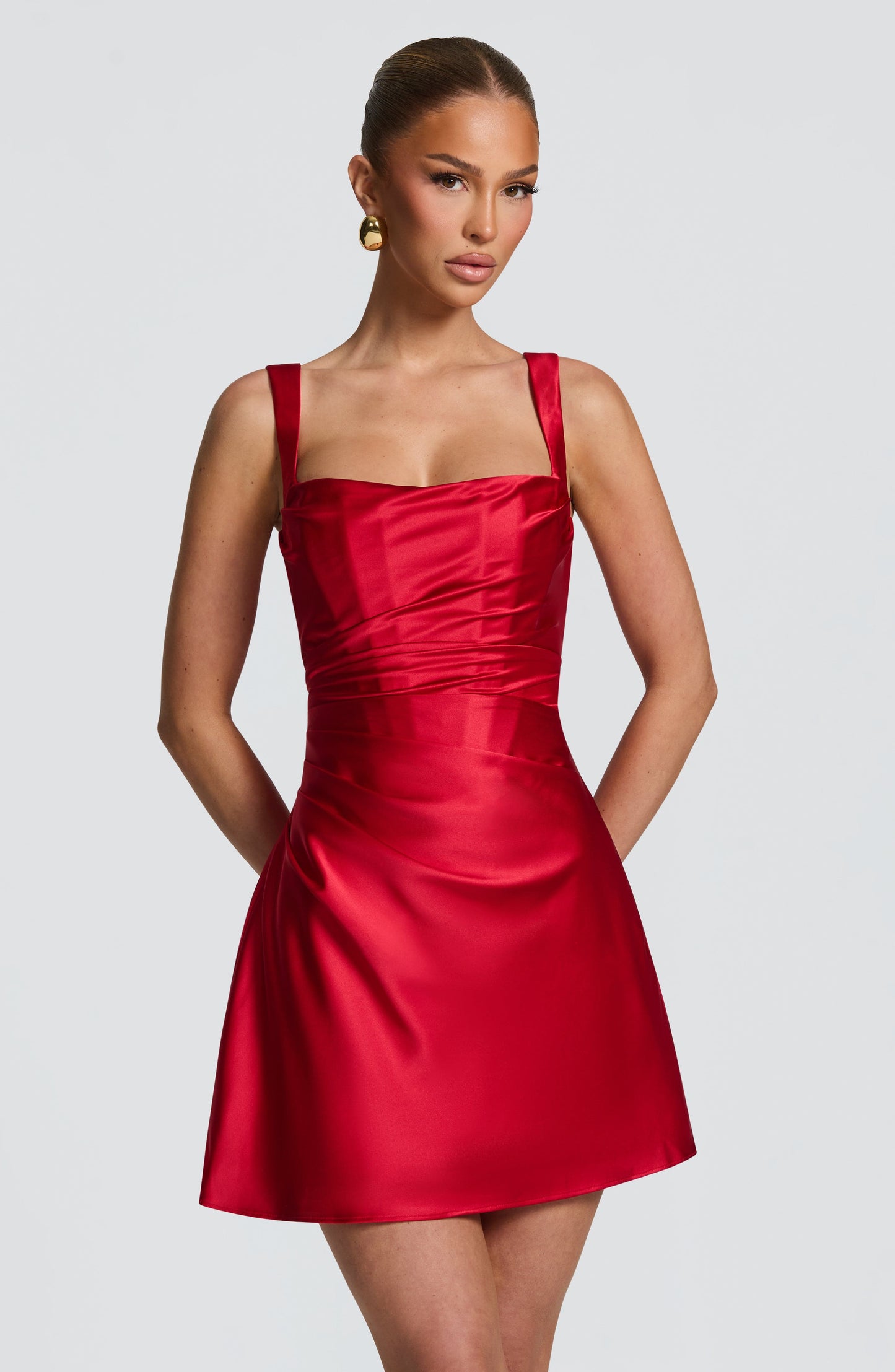Robe Courte Calanthe - Rouge