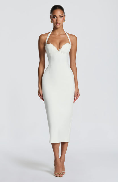 Robe Midi Cassia - Ivoire