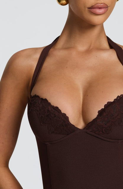 Robe Midi Cassia - Brun Prune