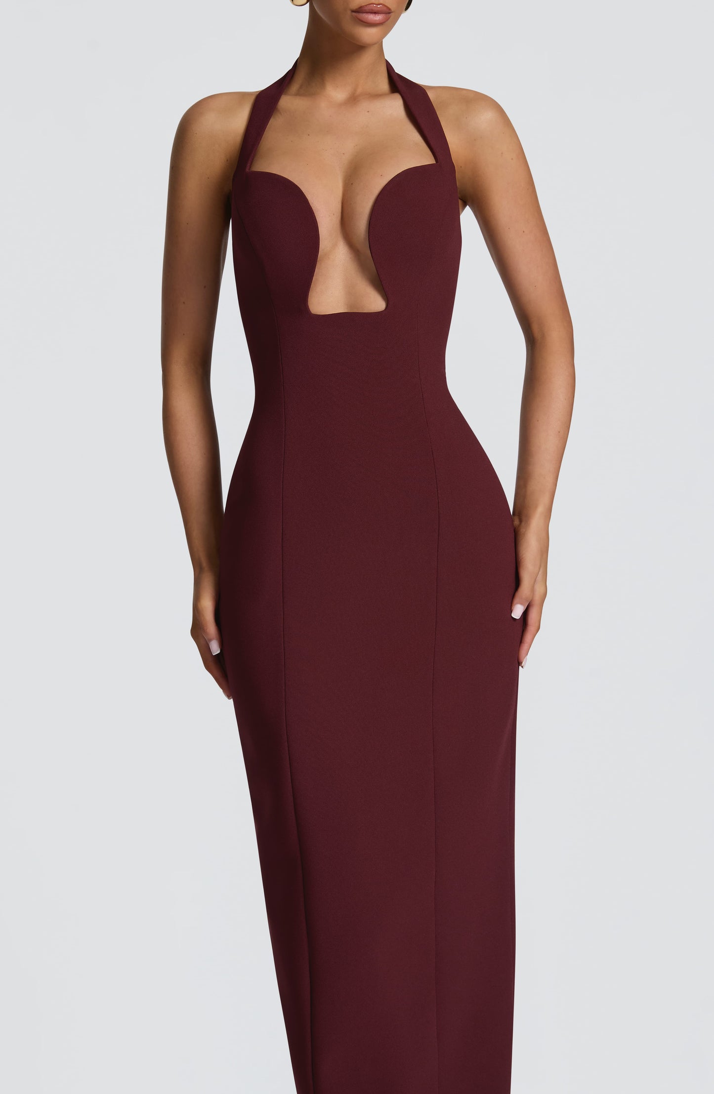 Robe Longue Charlotte - Cerise laquée