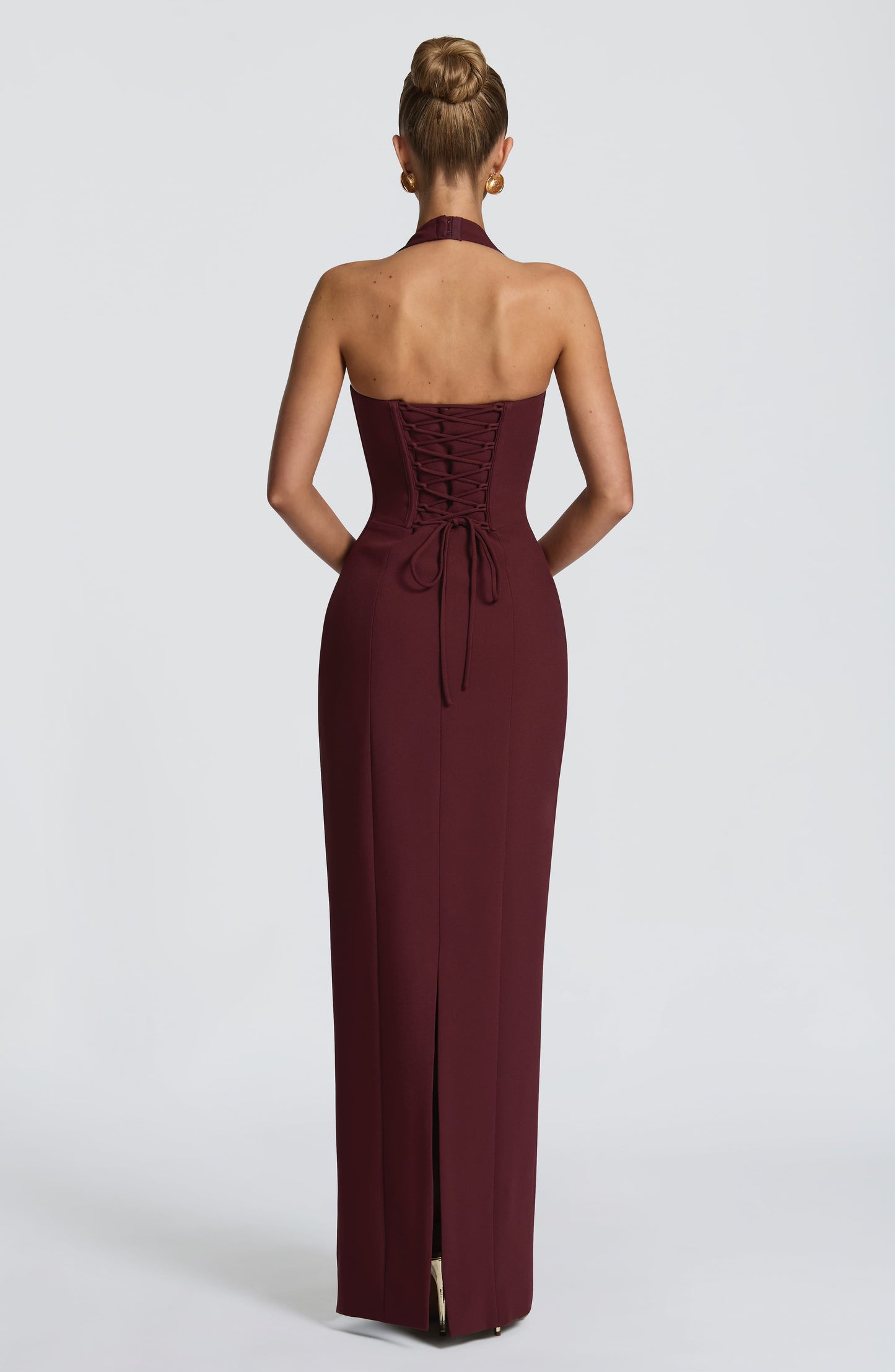 Robe Longue Charlotte - Cerise laquée