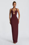 Robe Longue Charlotte - Cerise laquée