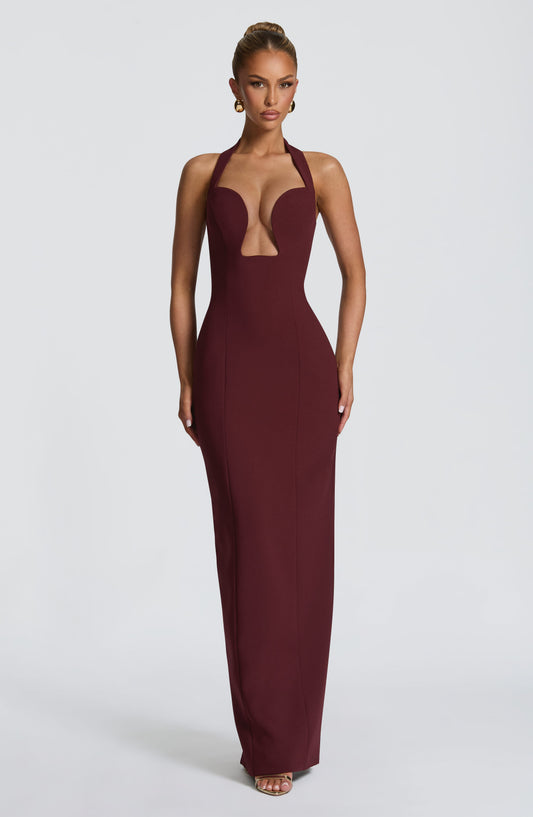Robe Longue Charlotte - Cerise Laquée