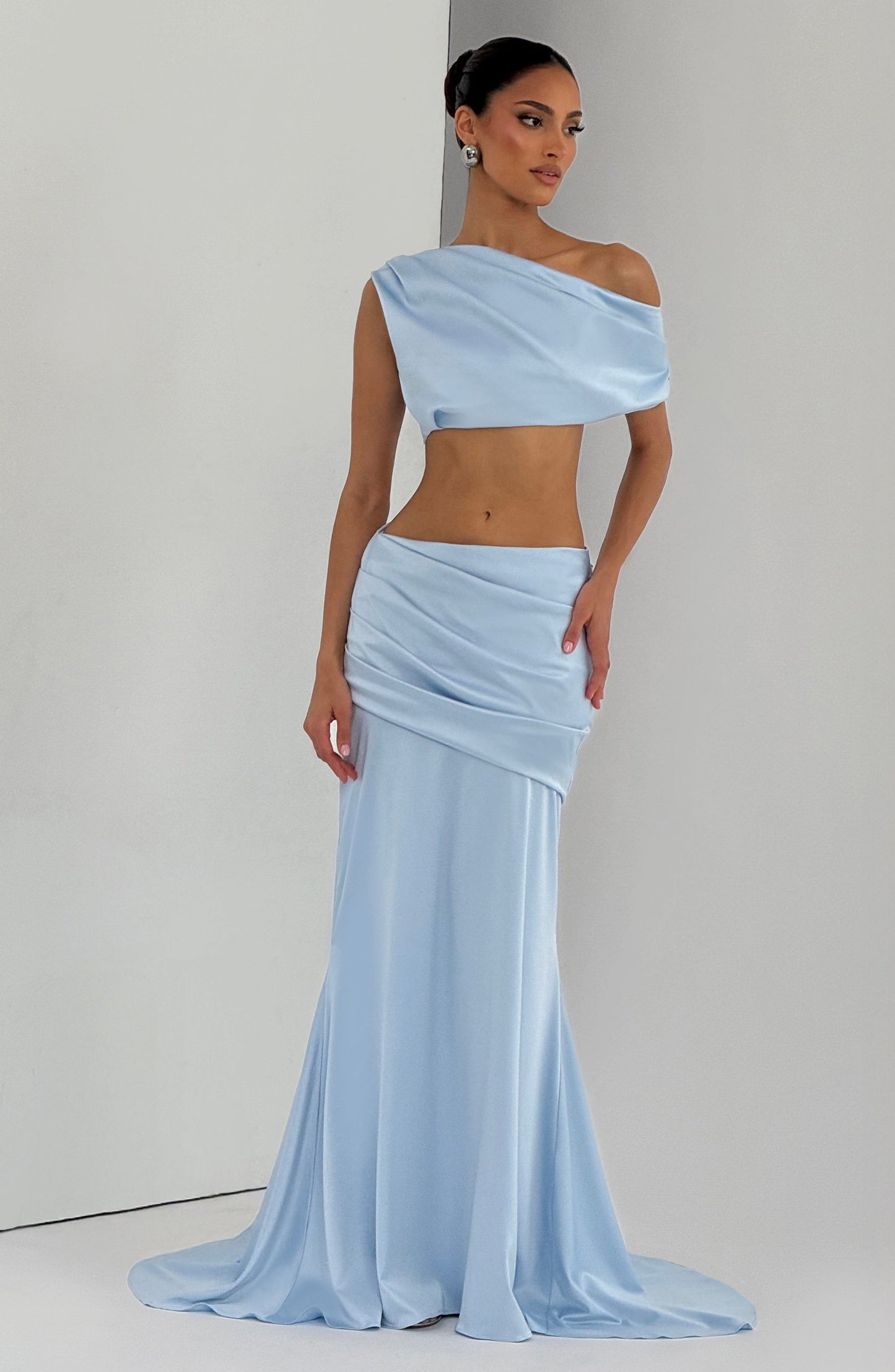 Robe Longue Claudette - Glacier blue