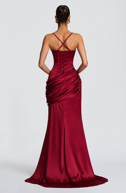 Robe Longue Connie - Bourgogne