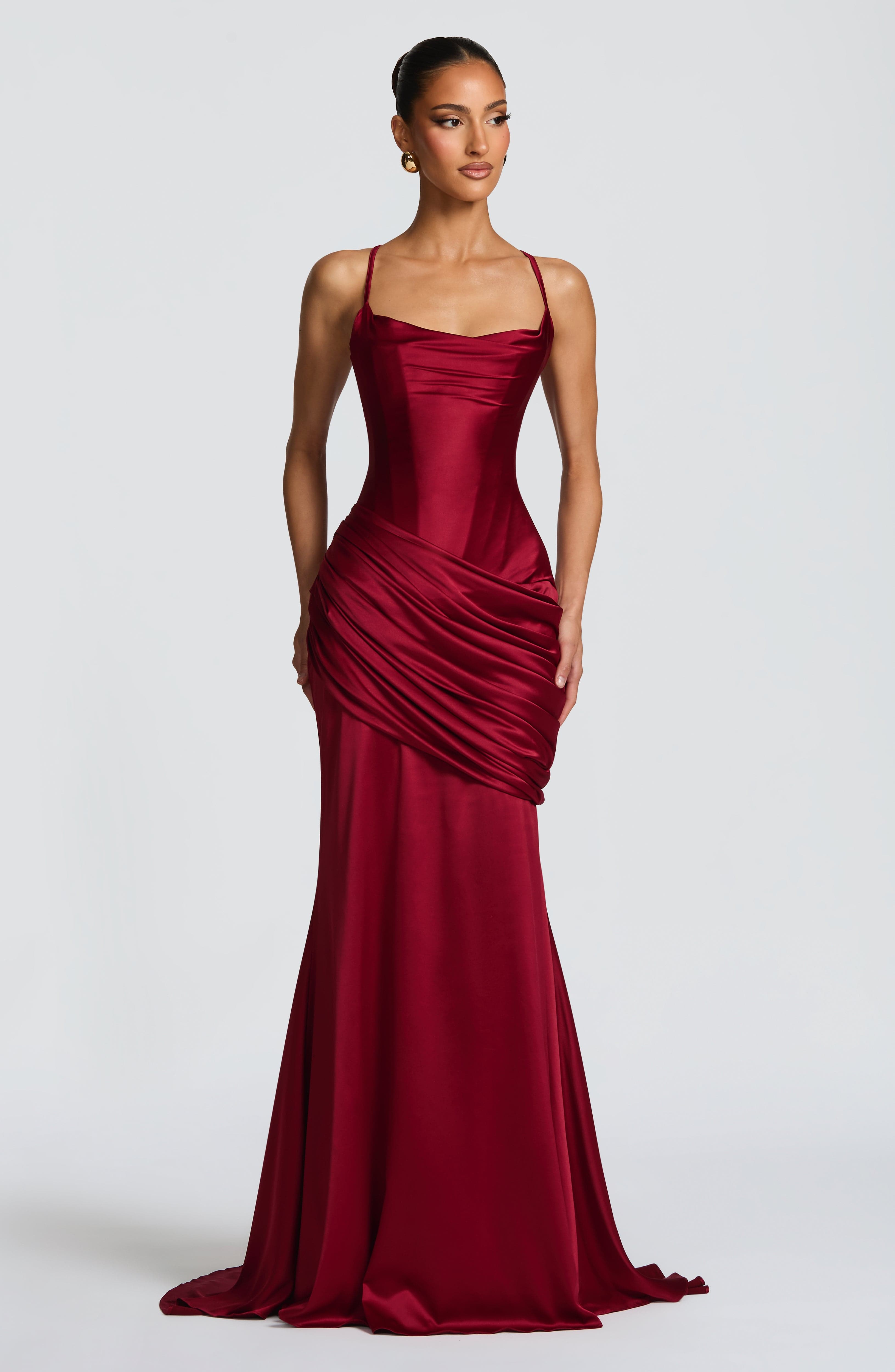 Robe Longue Connie - Bourgogne