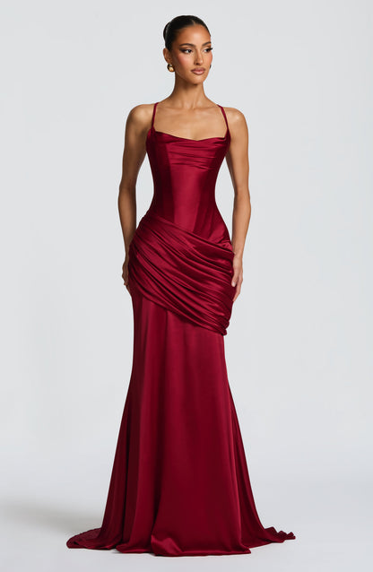 Robe Longue Connie - Bourgogne