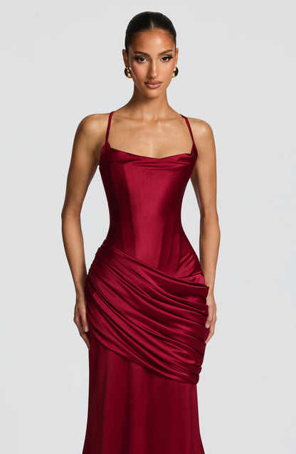 Robe Longue Connie - Bourgogne