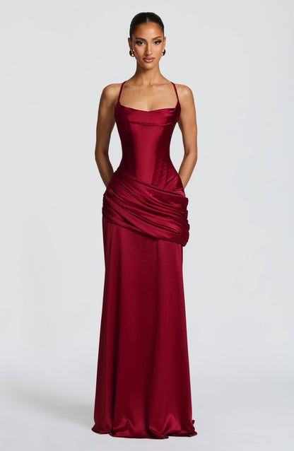 Robe Longue Connie - Bourgogne