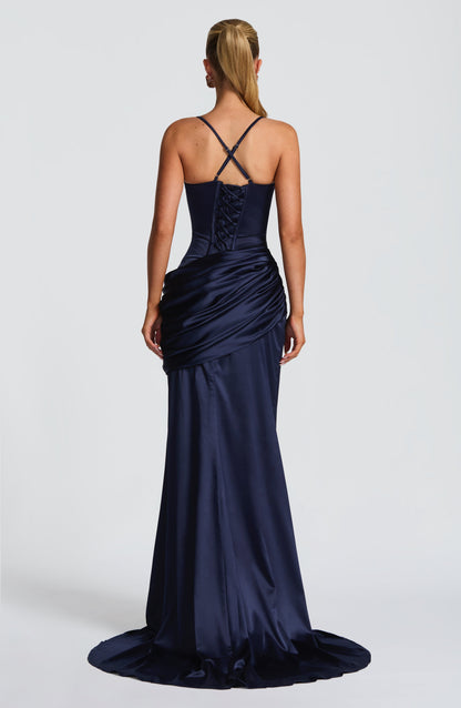 Robe Longue Connie - Bleu Marine