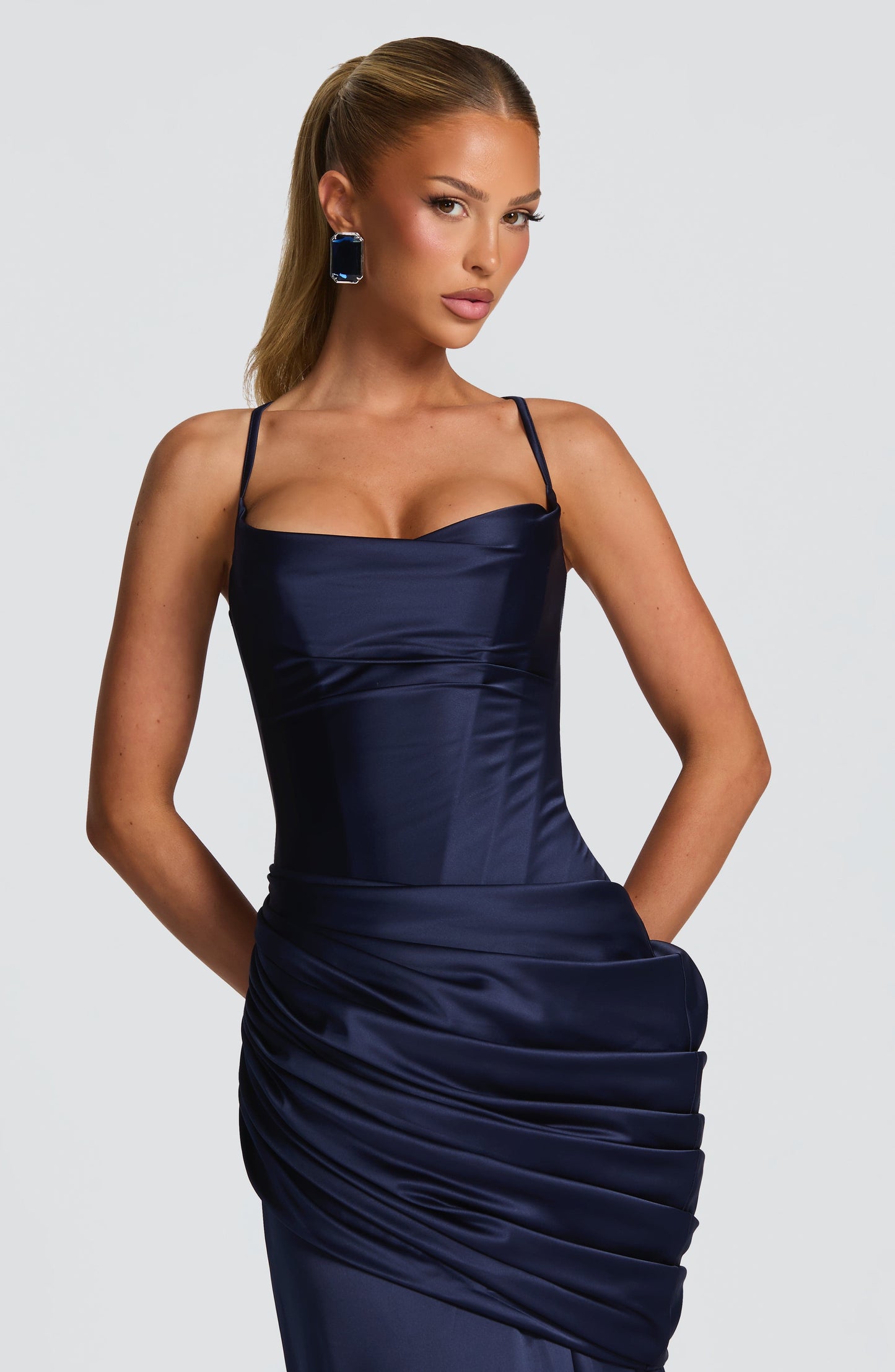 Robe Longue Connie - Bleu Marine