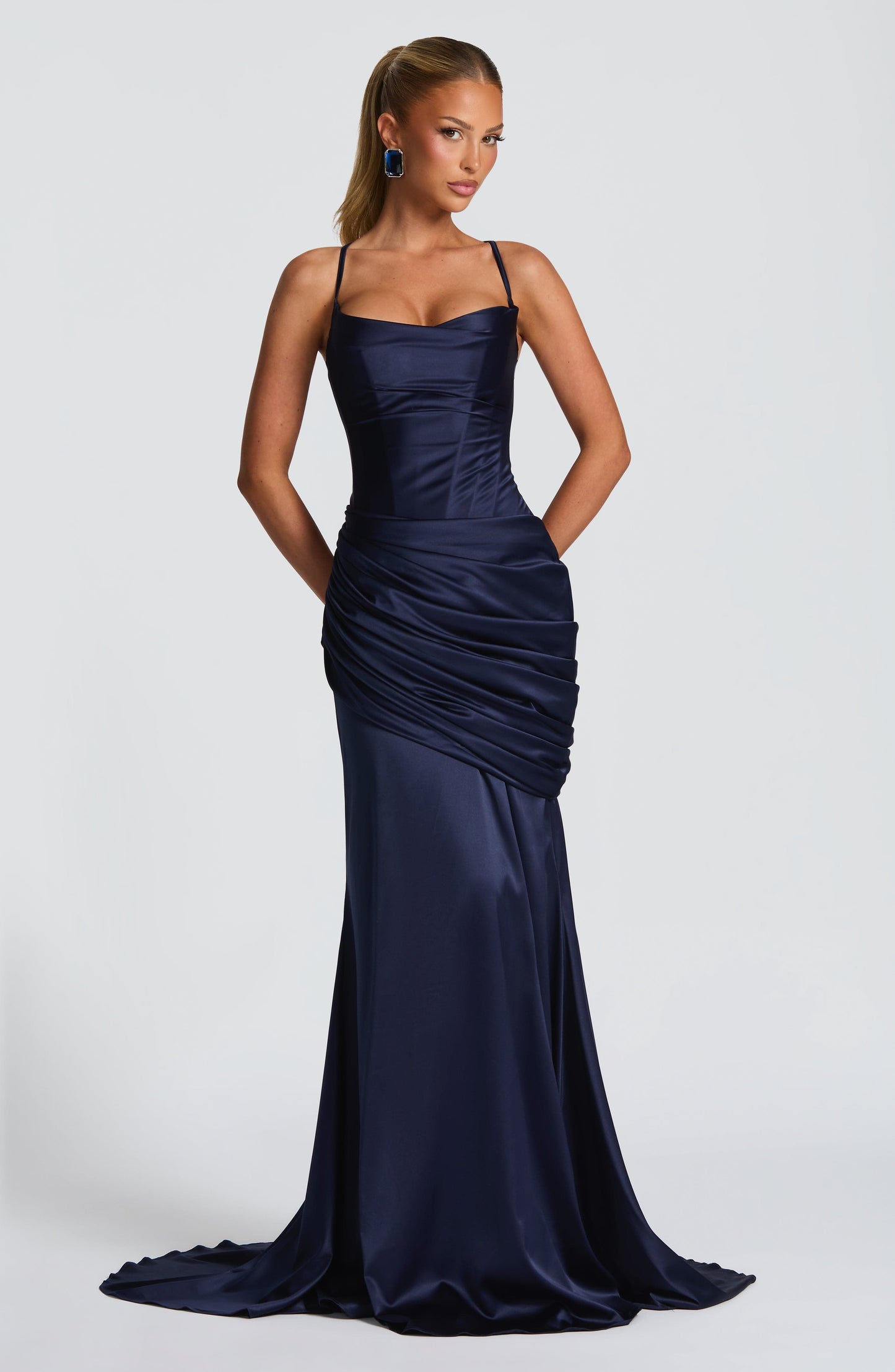 Robe Longue Connie - Bleu Marine