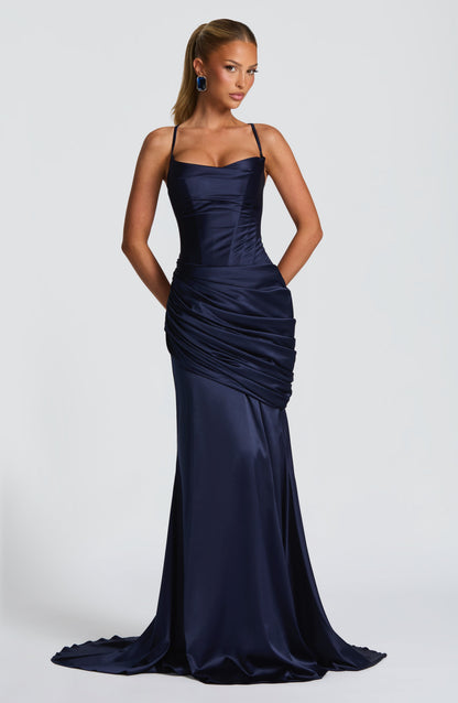 Robe Longue Connie - Bleu Marine