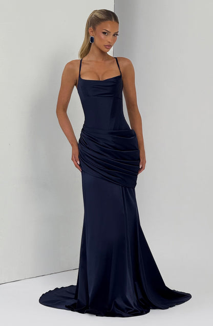 Robe Longue Connie - Bleu Marine