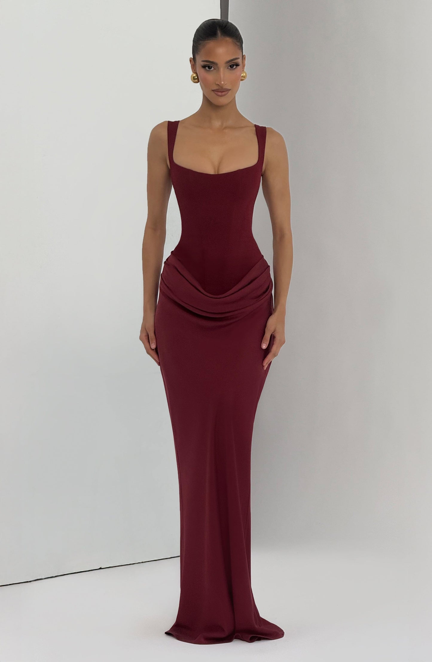 Robe Longue Cornelia - Bourgogne