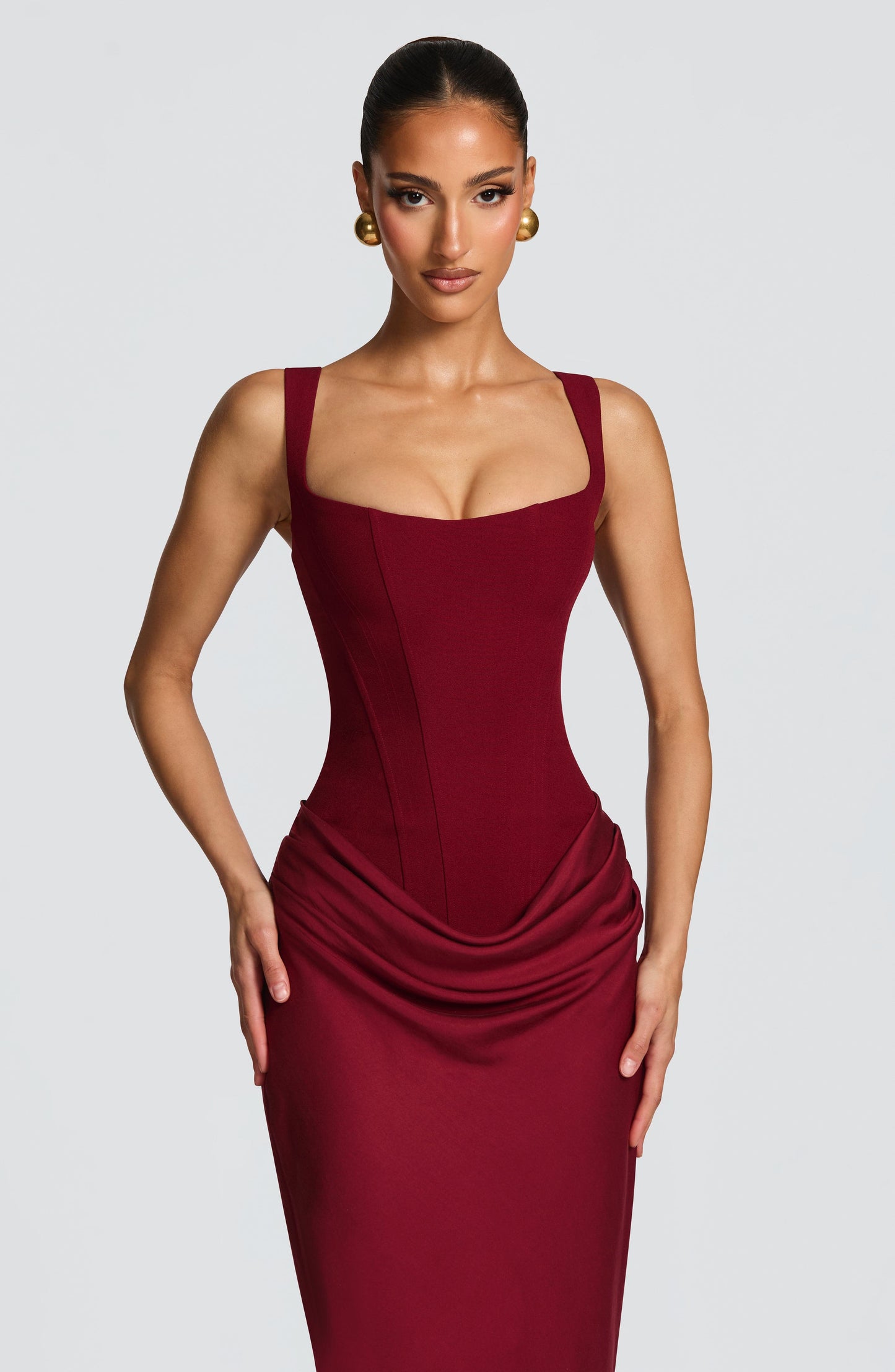 Robe Longue Cornelia - Bourgogne