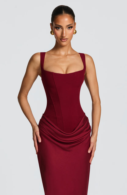 Robe Longue Cornelia - Bourgogne