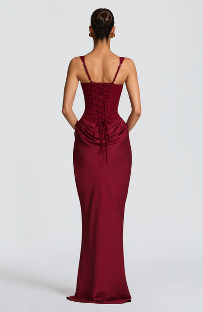 Robe Longue Cornelia - Bourgogne