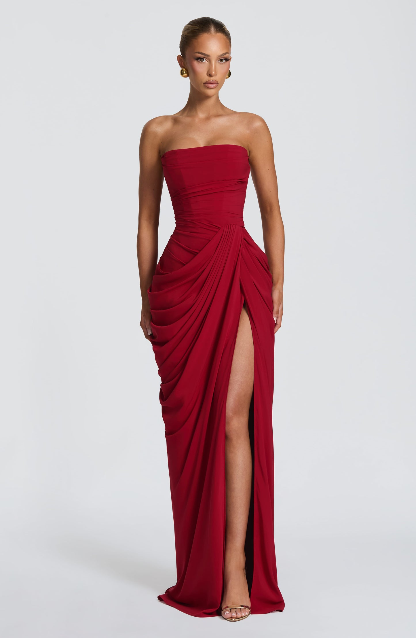 Robe Longue Cyra - Deep red