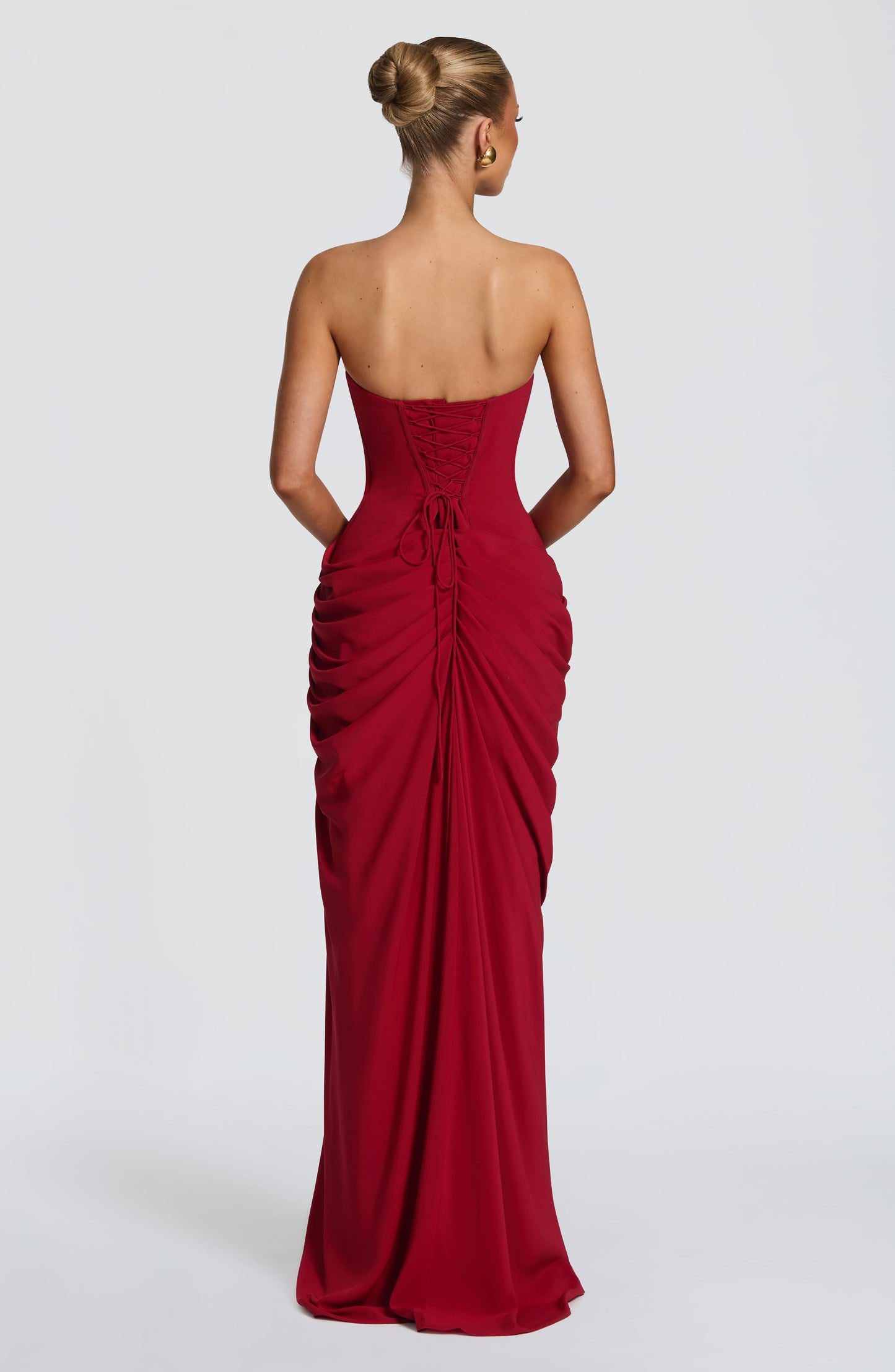 Robe Longue Cyra - Deep red