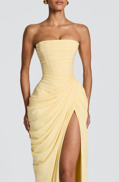 Robe Longue Cyra - Jaune citron
