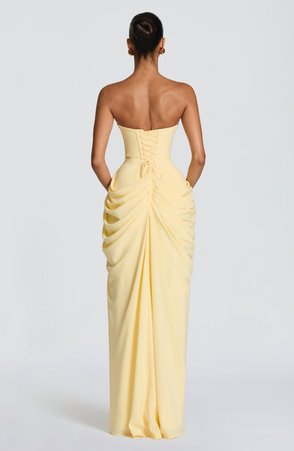 Robe Longue Cyra - Jaune citron