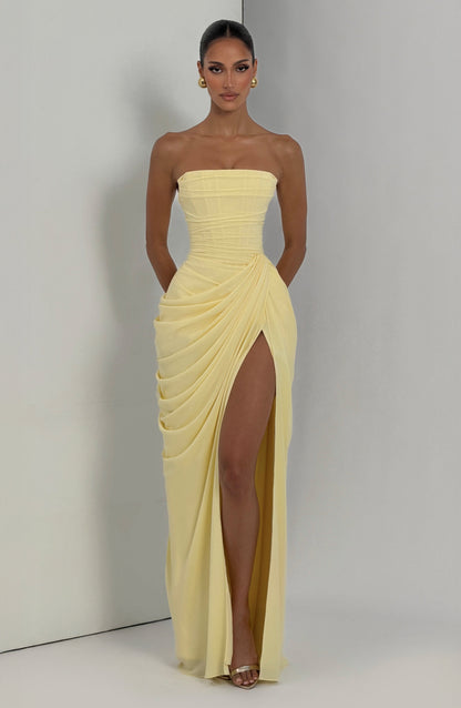 Robe Longue Cyra - Jaune citron
