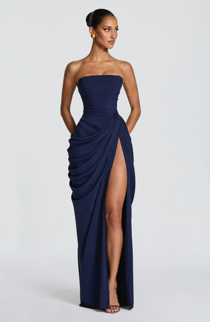 Robe Longue Cyra - Bleu marine