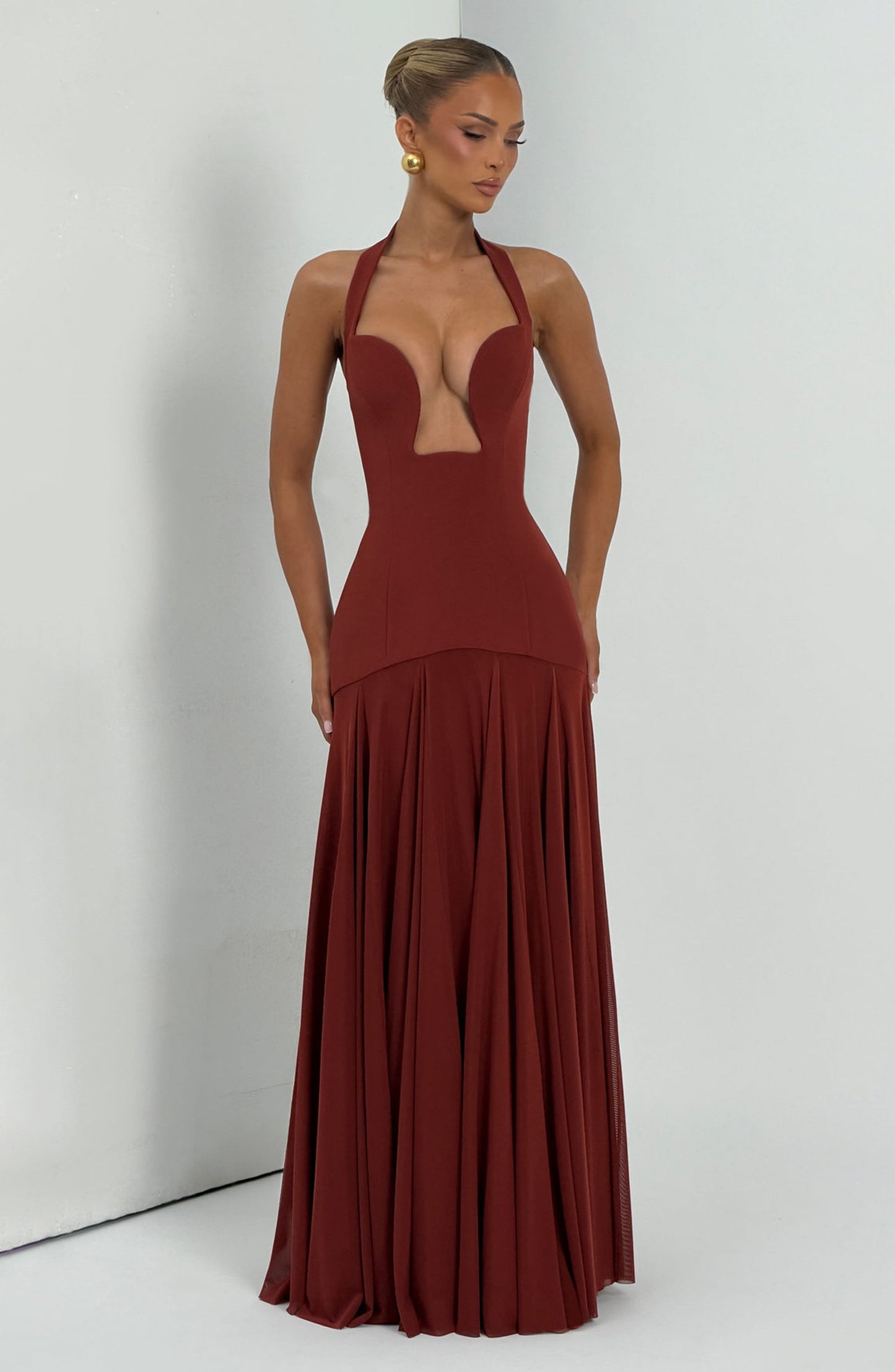 Robe Longue Cyrene - Rouille profond