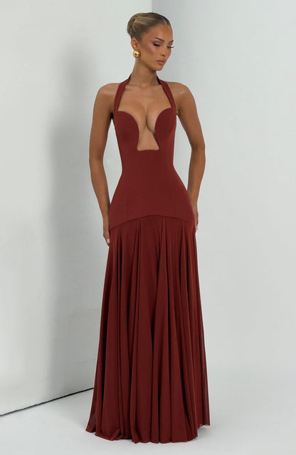 Robe Longue Cyrene - Rouille profond