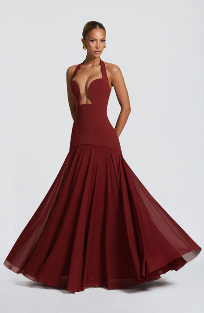 Robe Longue Cyrene - Rouille profond