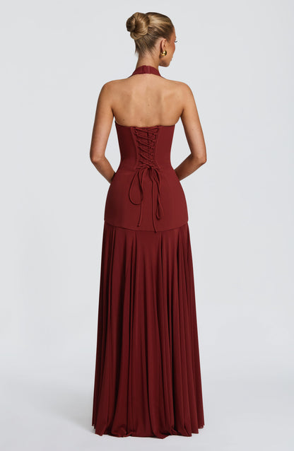 Robe Longue Cyrene - Rouille profond