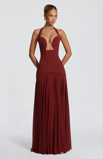 Robe Longue Cyrene - Rouille profond