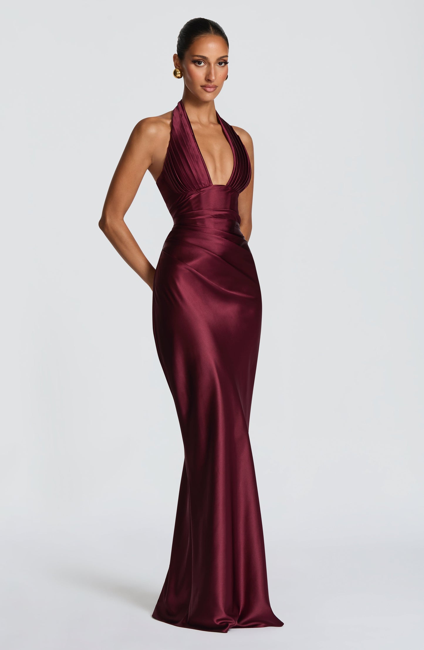Robe Longue Longue - Cerise laquée