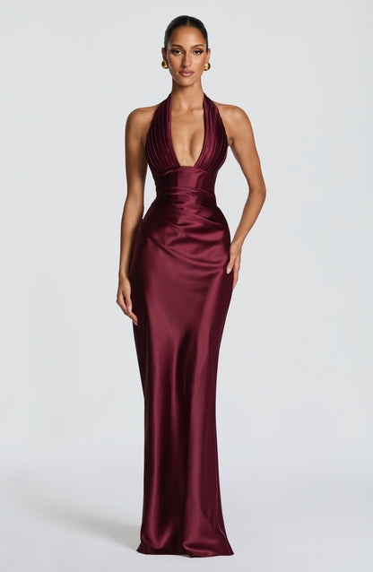 Robe Longue Longue - Cerise laquée