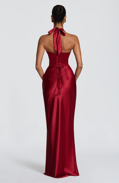 Robe Longue Elowen - Rouge profond
