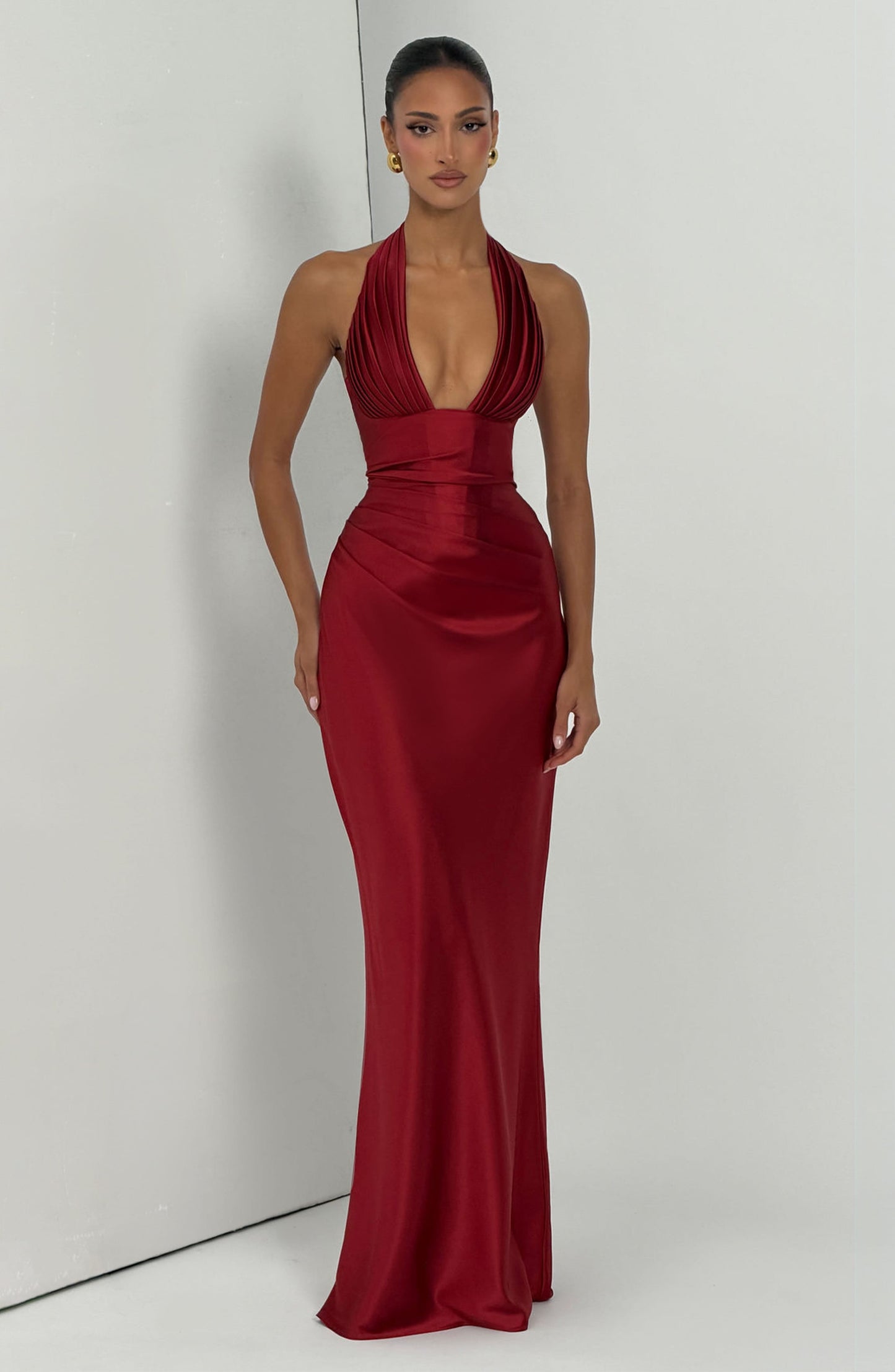 Robe Longue Elowen - Rouge profond