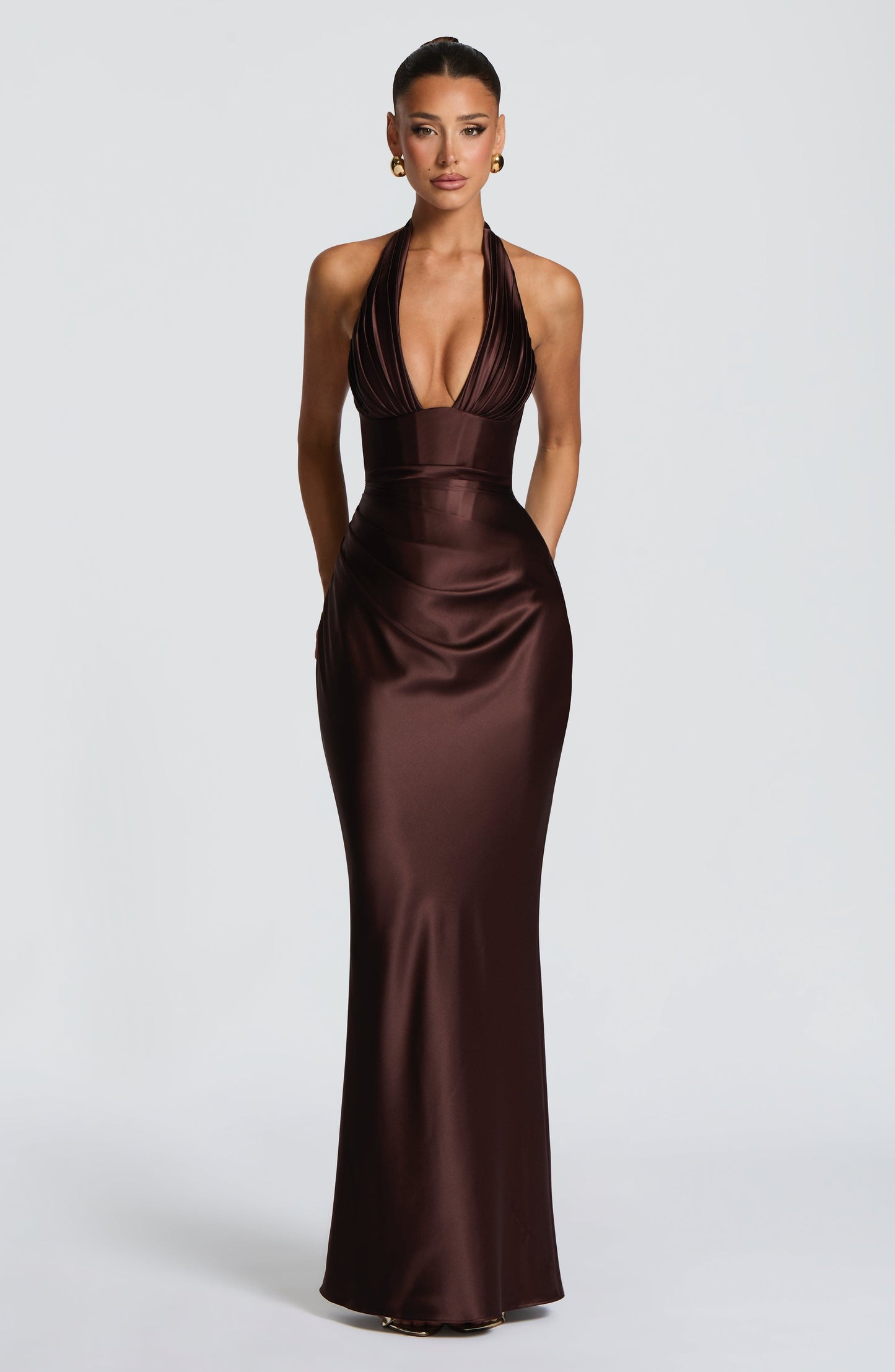 Robe Longue Elowen - Brun prune