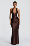 Robe Longue Elowen - Brun prune