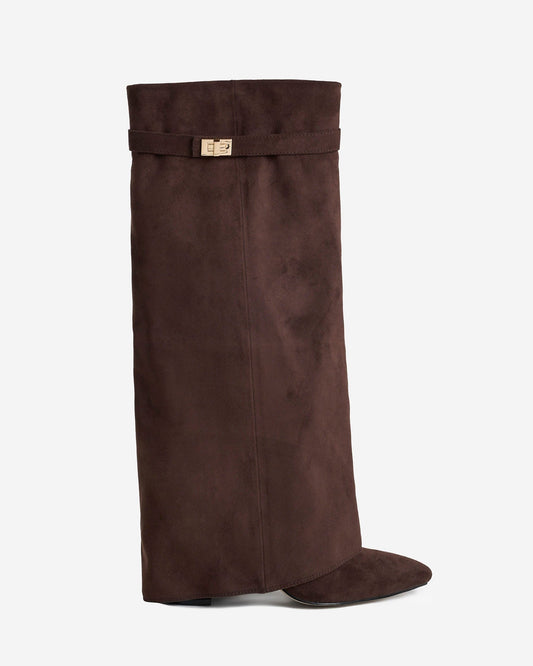 Robe Bottes en daim lavista hauteur genou - marron