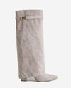Robe Bottes En Daim Lavista Hauteur Genou - Taupe