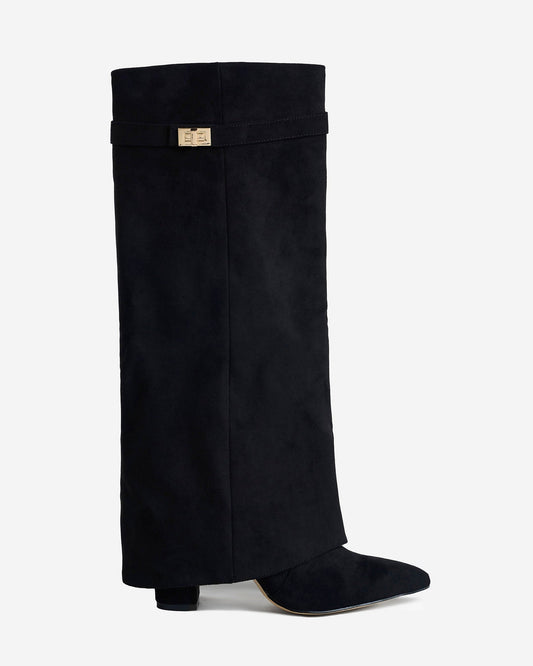 Robe Bottes en daim lavista hauteur genou - noir