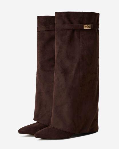 Robe Bottes en daim lavista hauteur genou - marron